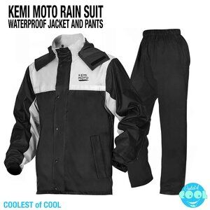 KEMIMOTO Motorcycle Waterproof suit XL rain Gear Waterproof Coat with Pants new